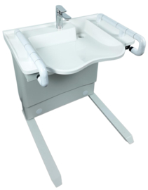 Lavabo para silla de ruedas ajustable eléctricamente en altura