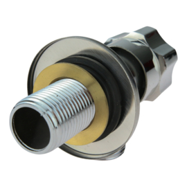 Angle stop valve hot water 1/2" stainless steel (SS)