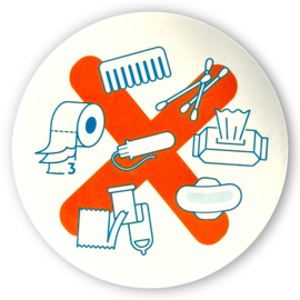 Autocollant d’avertissement pour broyeur toilette/pompe