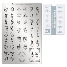 Moyra Stamping Plate 76 Master Plan2 + Gratis Try-on plate Sheet