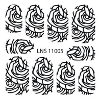 PNS Metallic Filigree Stickers lns-11005 white