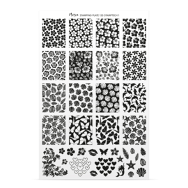 Moyra Stamping Plate 155 Stamptech + Gratis Try-on plate Sheet