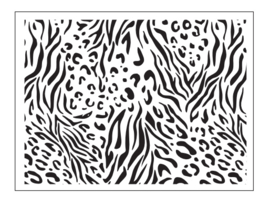 SALE PNS Jubileum Stamping Plate Animal Print