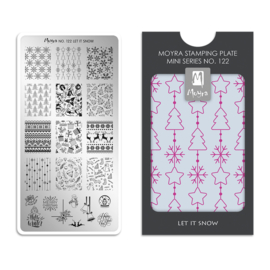 Moyra Mini Stamping Plate 122 Let It Snow