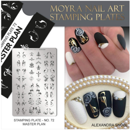 Moyra Stamping Plate 72 Master Plan + Gratis Try-on plate Sheet