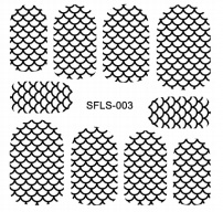 PNS Metallic Filigree Stickers sfls-003 black
