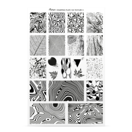 Moyra Stamping Plate 134 Texture 3 + Gratis Try-on plate Sheet