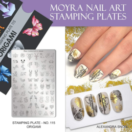 Moyra Stamping Plate 115 Origami