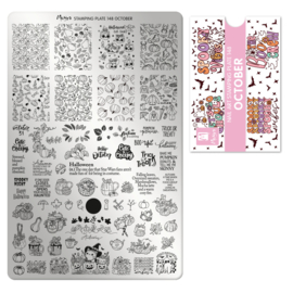 Moyra Stamping Plate 148 October + Gratis Try-on plate Sheet