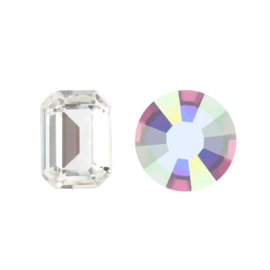 Aurora Step Cut Octagon A4610 Crystal AB 6x4mm