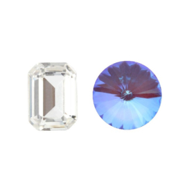 Aurora Step Cut Octagon A4610 Crystal Violet Delite 6x4mm