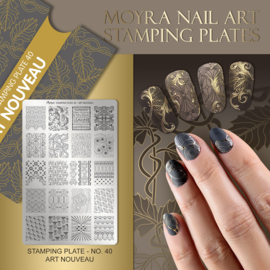 Moyra Stamping Plate 40 Art Nouvea
