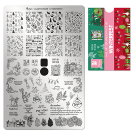 Moyra Stamping Plate 137 Winterfest + Gratis Try-on plate Sheet