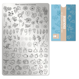 Moyra Stamping Plate 125 Esquisse + Gratis Try-on plate Sheet