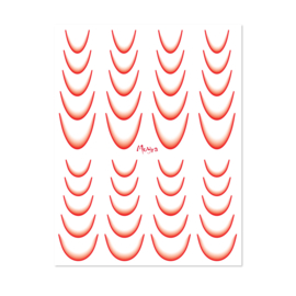 Moyra Watertransfer Sticker No. 06 Ombre Red