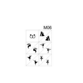 PNS Airbrush Stencil Sjablonen M06