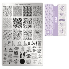 Moyra Stamping Plate 143 June + Gratis Try-on plate Sheet