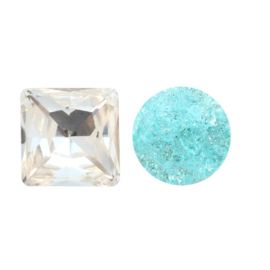 Aurora Princess Square A4447 Aquamarine Ice 6mm