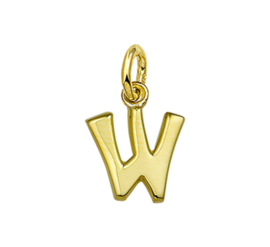 Gouden letter W hanger