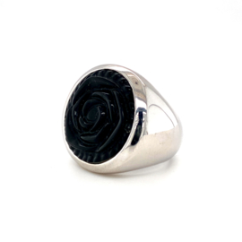 Zilveren ringen roos/ rozen