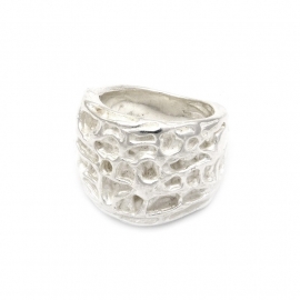 Zilveren ring massief Italiaans design