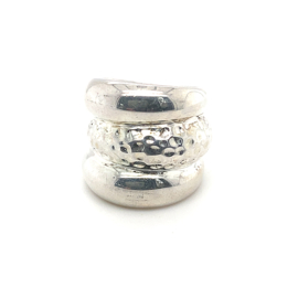 Zilveren ring vrije vorm mt 16,75 x 20 mm