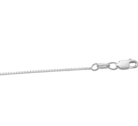 Zilveren collier/ketting venetiaans 42 cm x 0,8 - 1,7 mm