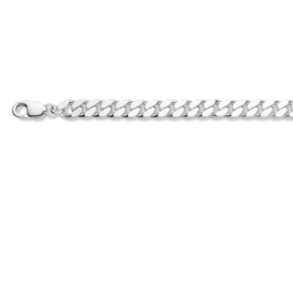 Zilveren ketting gourmet 9,5 mm x 50 cm 4-zijdig geslepen