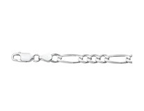 Zilveren armband figaro 4,5 mm x 19-20 cm