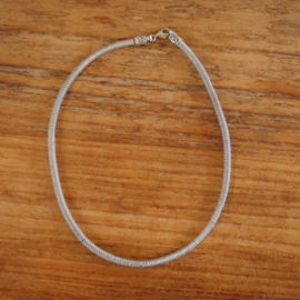 Zilveren collier/ketting geoxideerd 45 cm x 5 mm