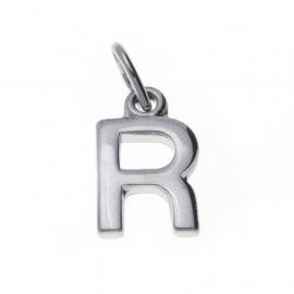 Zilver hanger letter R