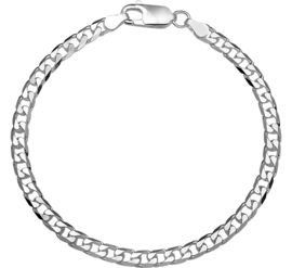 Zilveren armband gourmet 4 mm x 19-20 cm