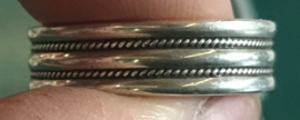 Zilveren ring geoxideerd mt 21,5 x 7 mm