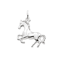 Zilveren bedel paardje 13 x 14 mm