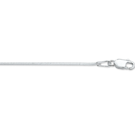 Zilver armband achtzijdig slang 18 cm 1 mm
