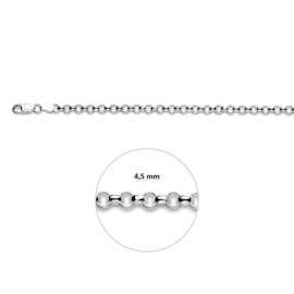 Zilveren armband jasseron 15-17-18-19-20 cm 4,5 mm