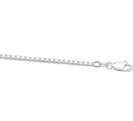 Zilveren collier/ketting venetiaans 70 cm x 1,3 - 1,7 mm