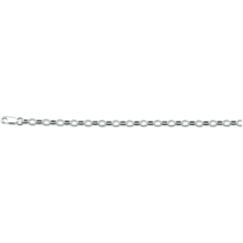 Zilveren armband jasseron 17 cm 3,7 mm ovaal