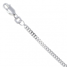 Zilveren collier/ketting 45 cm gourmet schakel