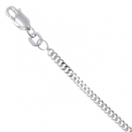 Zilveren collier/ ketting 38 cm gourmet schakel