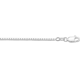Zilveren collier/ketting venetiaans 50 cm x 1,1 - 1,7 mm