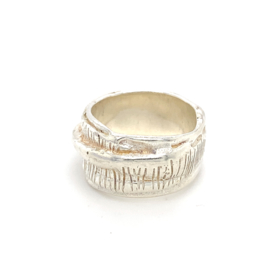 Zilveren ring Italiaans design mt 18,5