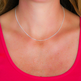 Zilveren collier/ketting 42 cm gourmet schakel