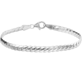 Zilveren armband gourmet bol 18  cm