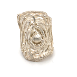 Zilveren ring Italiaans design mt 17