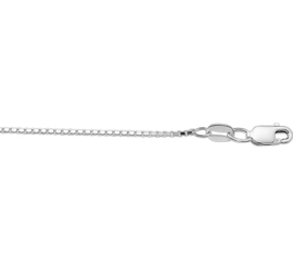 Zilveren collier/ketting venetiaans 45 cm x 0,9 - 1,7 mm