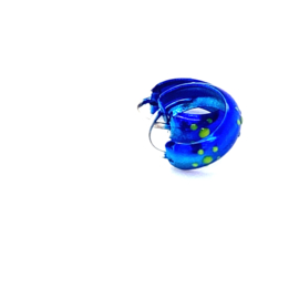 Zilveren oorringen blauwe creolen 11 mm