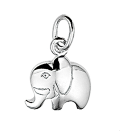 Zilveren bedel olifant massief