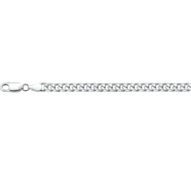 Zilveren herenketting gourmet VKS geslepen 5 mm x 45 - 60 cm