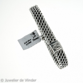 Zilveren armband geoxideerd 20 cm x 11 mm Thomas